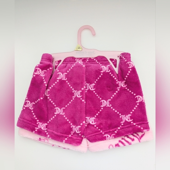NWT Juicy Girls (Size 4/5) 2-Pack Fleece Pyjama Bottoms/Boxers/Shorts/Sleep Set - Picture 2 of 13